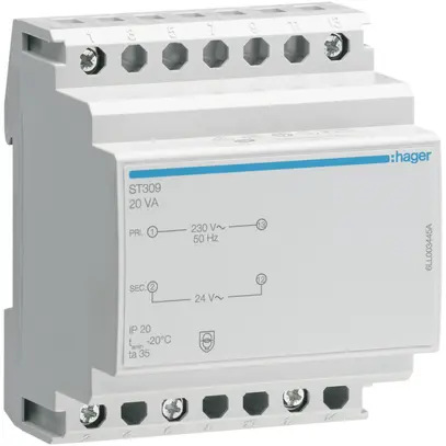 Trasformatore di sicurezza AMD Hager 20W 12V 1.67A 4UM 