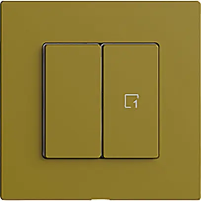 Station secondaire 1c/2t pour interrupteur scène Edue Wiser olive 