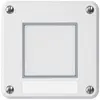 Pulsante di suoneria INC Hager robusto IP55 con placchetta bianco 