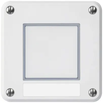 Pulsante di suoneria INC Hager robusto IP55 con placchetta bianco 