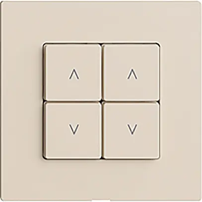 Stazione secondaria 2K/4T per interruttore tapparelle Edue Wiser crema 
