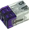 Borne de connexion Woertz 2P 0.2…2.5mm² leviers de commande violet transparent 