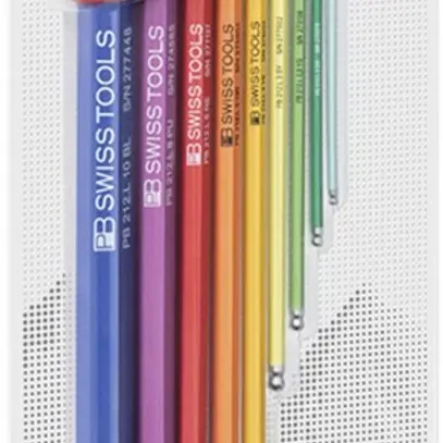 Jeu de clés mâles coudées PB 212 LH-10 RB CN 1.5, 2, 2.5, 3, 4, 5, 6, 8, 10 