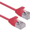 Patchkabel RJ45 ROLINE slim, Kat.6A (TIA) U/FTP, AWG32, LSZH rot, 0.3m 