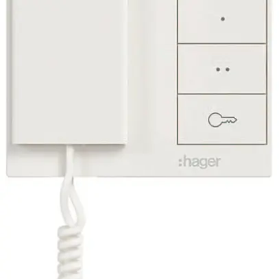Poste audio intérieure Hager fonctions de commutation blanc 