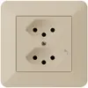 Prise ENC kallysto.trend 2×T13/1 beige avec sécurité enfants 