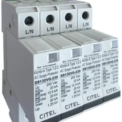 Parafulmine Flury DS 130 VGS/AF, tipo 1+2+3, 4-poli 