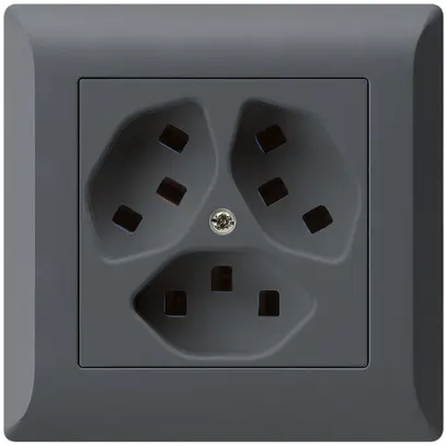 Presa INC Hager kallysto.line 3×T23 C antracite 