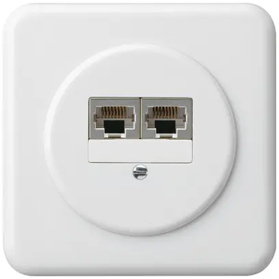 Scatola di raccordo INC basico 2×RJ45s separato CUC bianco 