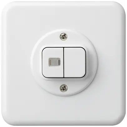 Kit front. INC basico bianco con 1 lente bottone doppio86×86mm 