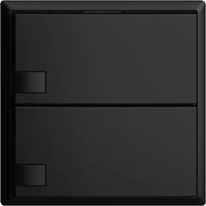 Poussoir ENC KNX 2× EDIZIOdue noir RGB sans LED 