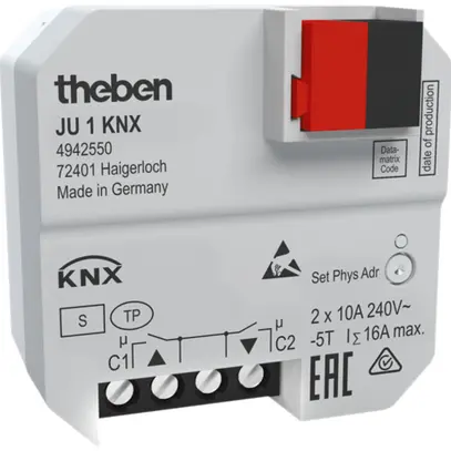 Actionneur de jalousie ENC Theben JU 1 KNX 1-canal 