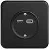 Presa INC USB 18W tipo A + tipo C Feller STANDARDdue QMI 230V 3600mA nero 