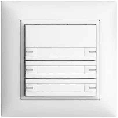 Pulsante INC KNX 6×EDIZIOdue bianco RGB con LED con inserto carta 