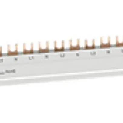 Peigne de raccordement Hager 4P+N 3L fourche 35mm² 125A 996.8×14mm blanc 