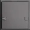 Poussoir ENC KNX 1× EDIZIOdue colore gris foncé RGB avec LED 
