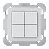 Pulsante KNX INC Hager BA basico B quadruplo 77×77mm bianco 