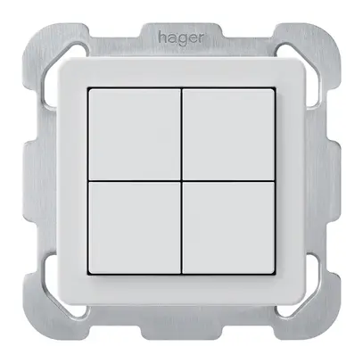 Pulsante KNX INC Hager BA basico B quadruplo 77×77mm bianco 