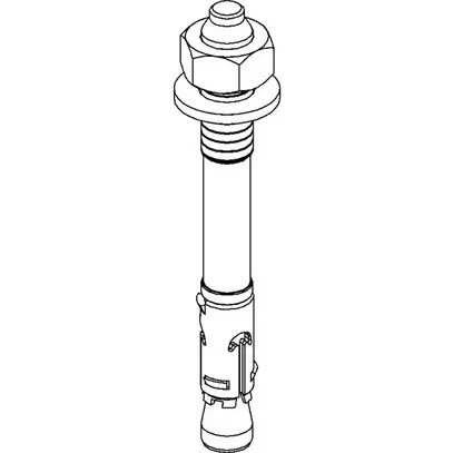 Bullone di ancoraggio Niedax M8×75mm acciaio zincato per elettrolisi 