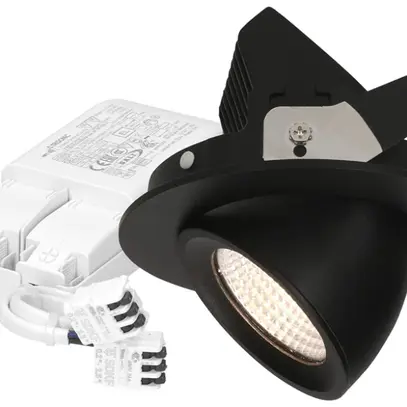 Spot LED INC MH TURN 10.5W 960lm 3000K IP44 MB VAR DALI Ø103mm noir 