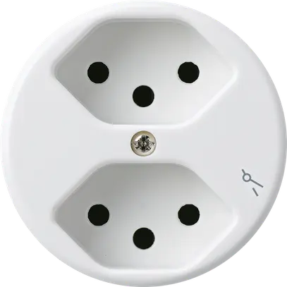 Insert pour prise ENC basico 2×type 13S blanc 