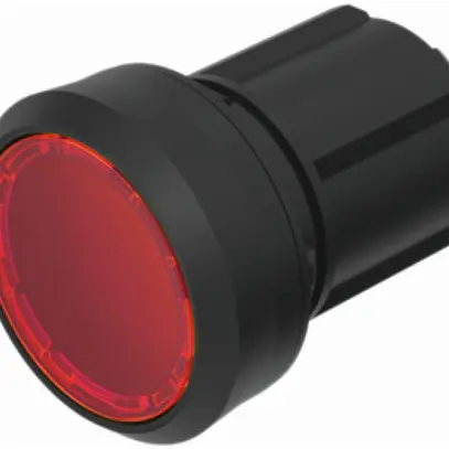 Signal lumineux INC EAO45, rouge illum.frontale, anneau noir 