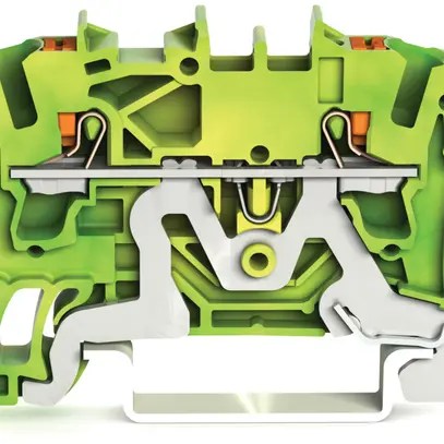 Morsetto di protezione WAGO TOPJOB-S 2.5mm² 2L verde/giallo serie 2202 