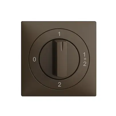 Kit frontal EDIZIOdue 0-1-1+2-2 60×60mm coffee pour interrupteur rotatif 