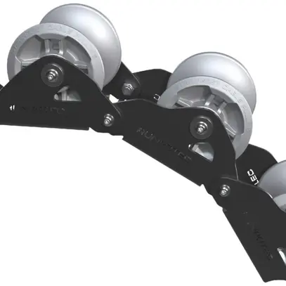 Abrollvorrichtung RUNPOTEC, Ø130×100mm, max.1500kg, 580×155×140mm, 9.04kg 