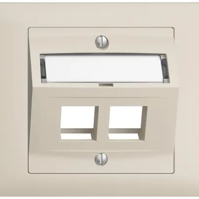 Kit de montage INC EDIZIOdue BKE, avec capot de sortie oblique 2×Keystone crema 