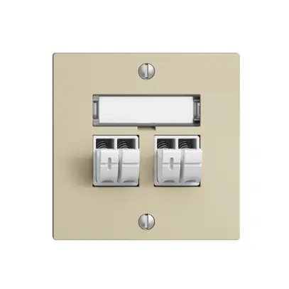 Presa audio Push Type EDIZIOdue F, 2×, kit di dicitura, vanille 