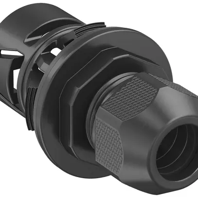 Traversée de façade Ø27mm pour câble Ø3.5…8mm tube AD20-21.2mm noir 