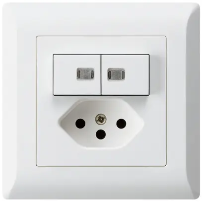 Combinazione luminosa INC 2×A-R/1P+T13 bianco kallysto.line 2 lenti 