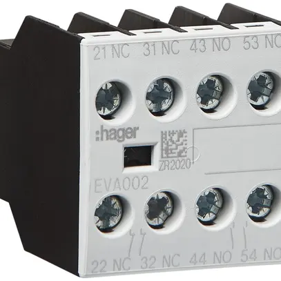 Contact auxiliaire Hager 2F+2O pour EV007-10-EV038-10, EVN022-EVN045, EVL014-027 