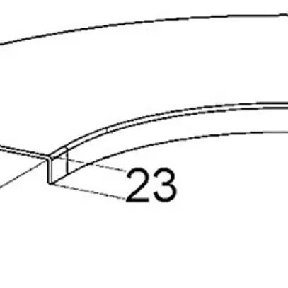 Couvercle Niedax pour coude horizontal 200 