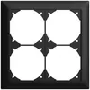 Cadre de recouvrement EDIZIOdue 2×2 noir 
