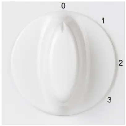 UP-Drehschalter MOS 5/1L weiss 0-1-2-3 