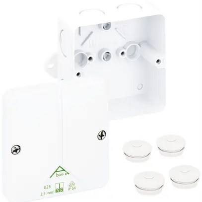 Scatola di derivazione AP Abox-i m 025 AB-L IP65 82×82×52mm bianco 