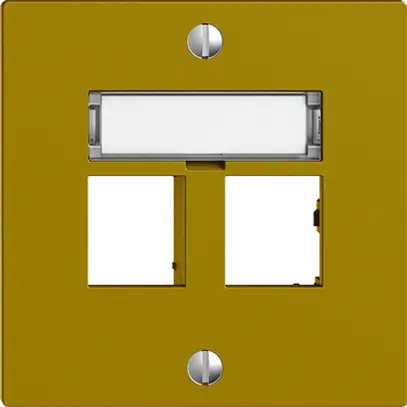 Kit de montage EDIZIOdue sortie droite, pour 2×RJ45 freenet, olive 