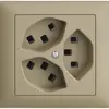 Prise INC 3×T23 16A EDIZIOdue sand, avec bornes enf. 