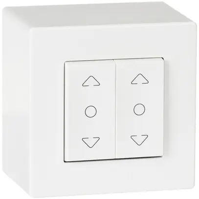 Interruttore per tapparella AP ATO 2 moduli bianco ACC/STOP/GiÙ 