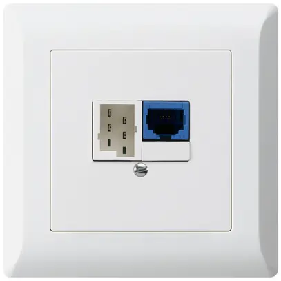 Boîte ENC DSL kallysto.line 1×RJ45/1×T+T blanc 