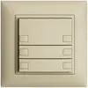 Poussoir ENC KNX 3× EDIZIOdue vanille RGB sans LED 