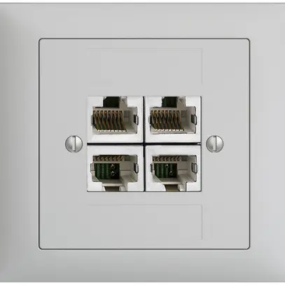 Prise INC 4×RJ45/s 4P sép.grc, EDIZIOdue ITplus 