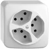 AP-Steckdose STANDARDdue SNAPFIX® 3×T13 ws 