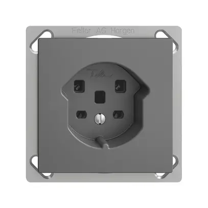 Presa INS EDIZIOdue T25 16A grigio scuro, morsetti a vite 