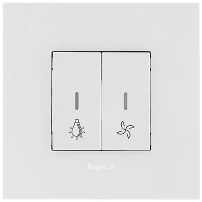 Interrupteur à poussoir ENC pour lumière et ventilation ATO illuminable bc 