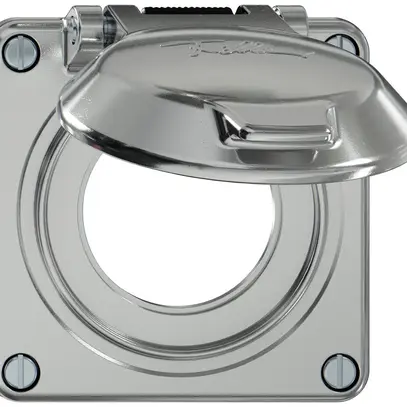 Partie supérieure ELEMENT SNAPFIX® a.clapet p.prise SCHUKO alu 