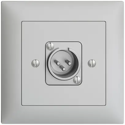 Prise de raccordement XLR avec fiche EDIZIOdue gris clair 