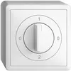 Interrupteur rotatif AP EDIZIOdue 2/1P blanc, avec manette 